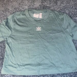 Green Adidas Crop Top